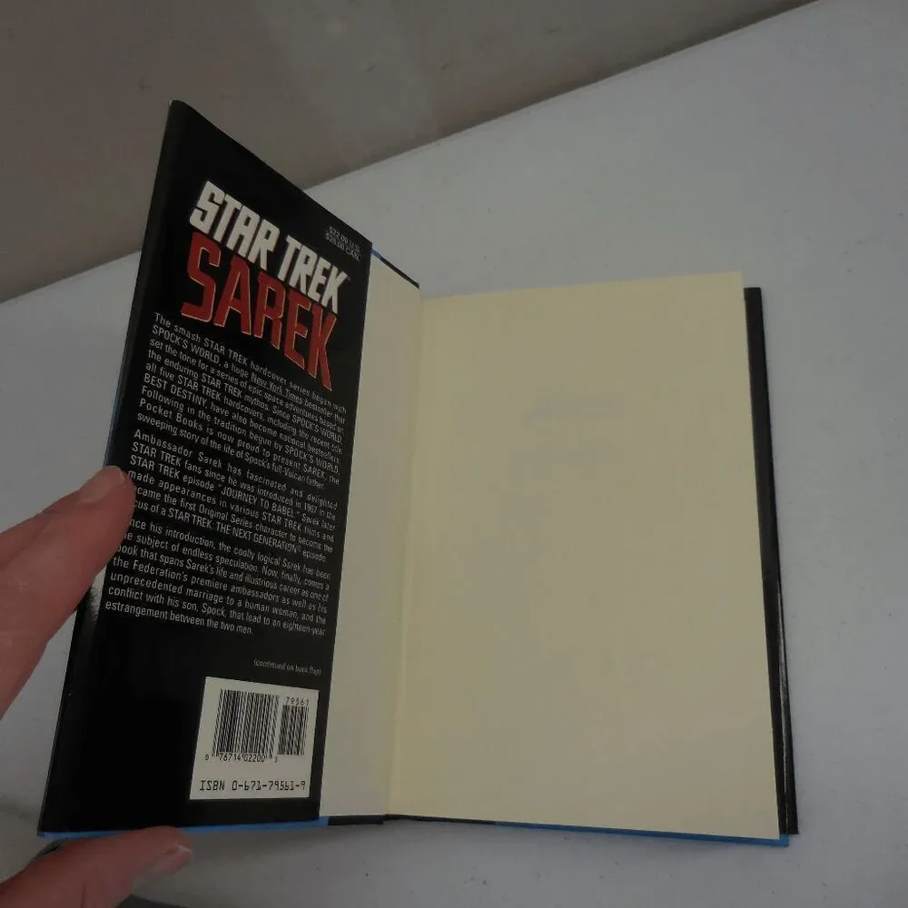 Star Trek Sarek By A.C. Crispin (1994 Hardcover) 1st Edition 1st printing Excell